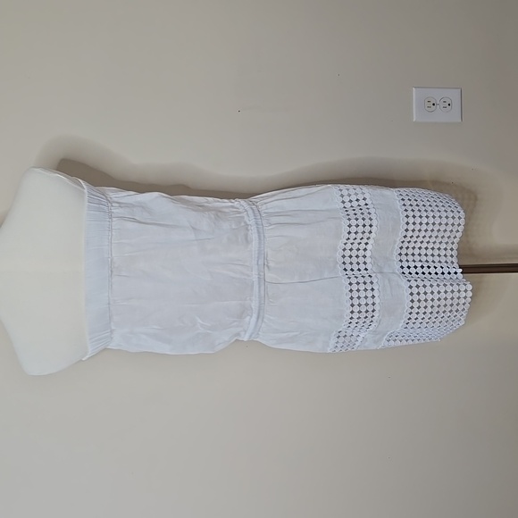 Vineyard Vines 100% Linen Swim Cover Up Size Small Strapless Tubetop with Eyelet - Picture 4 of 5